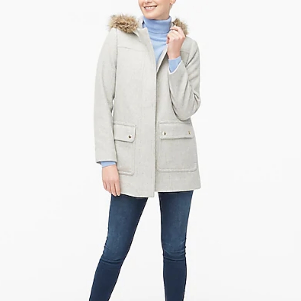 J. Crew Vail Parka Heather Dusk Size 6